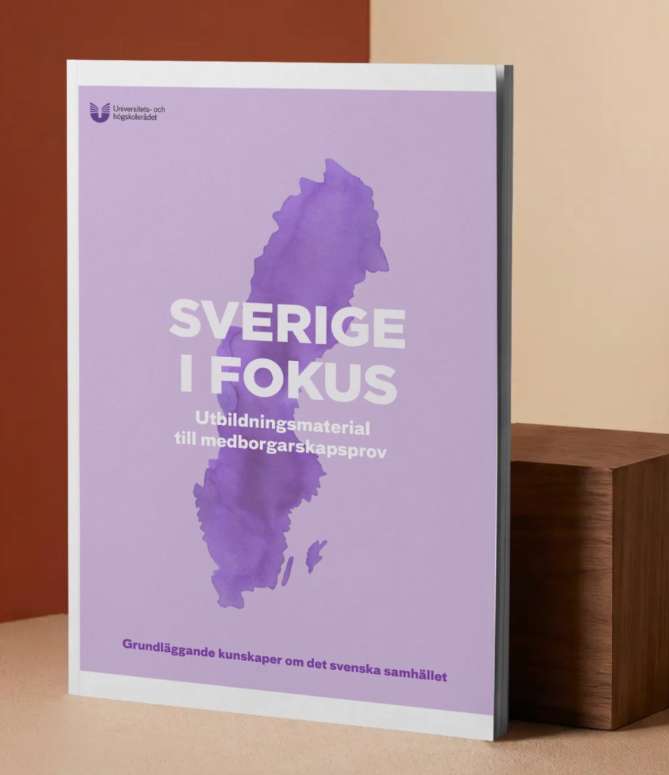 Sverige i fokus — den officiella studiehandledningen för medborgarskapsprovet